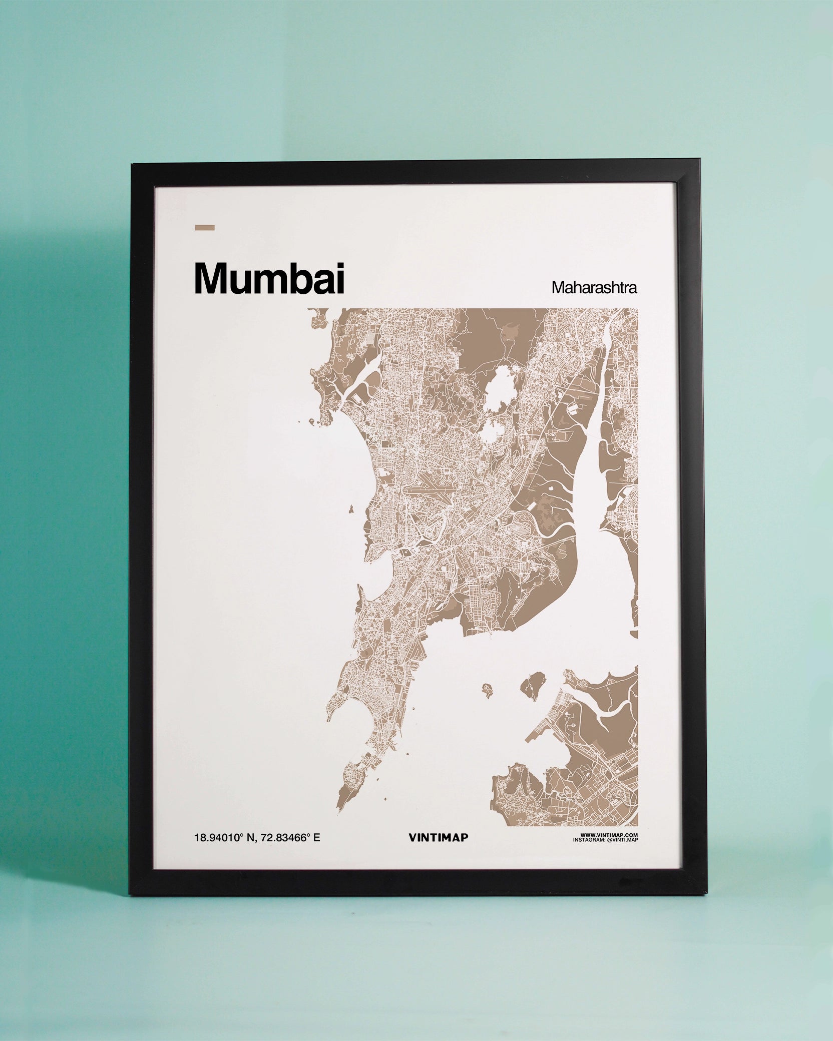 Minimalist Mumbai map