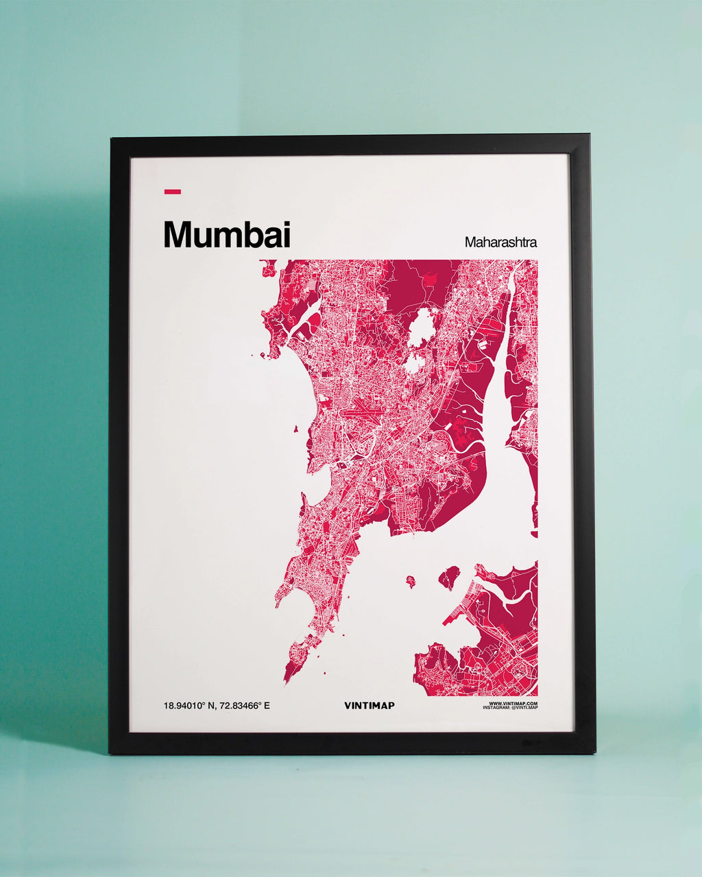 Minimalist Mumbai map