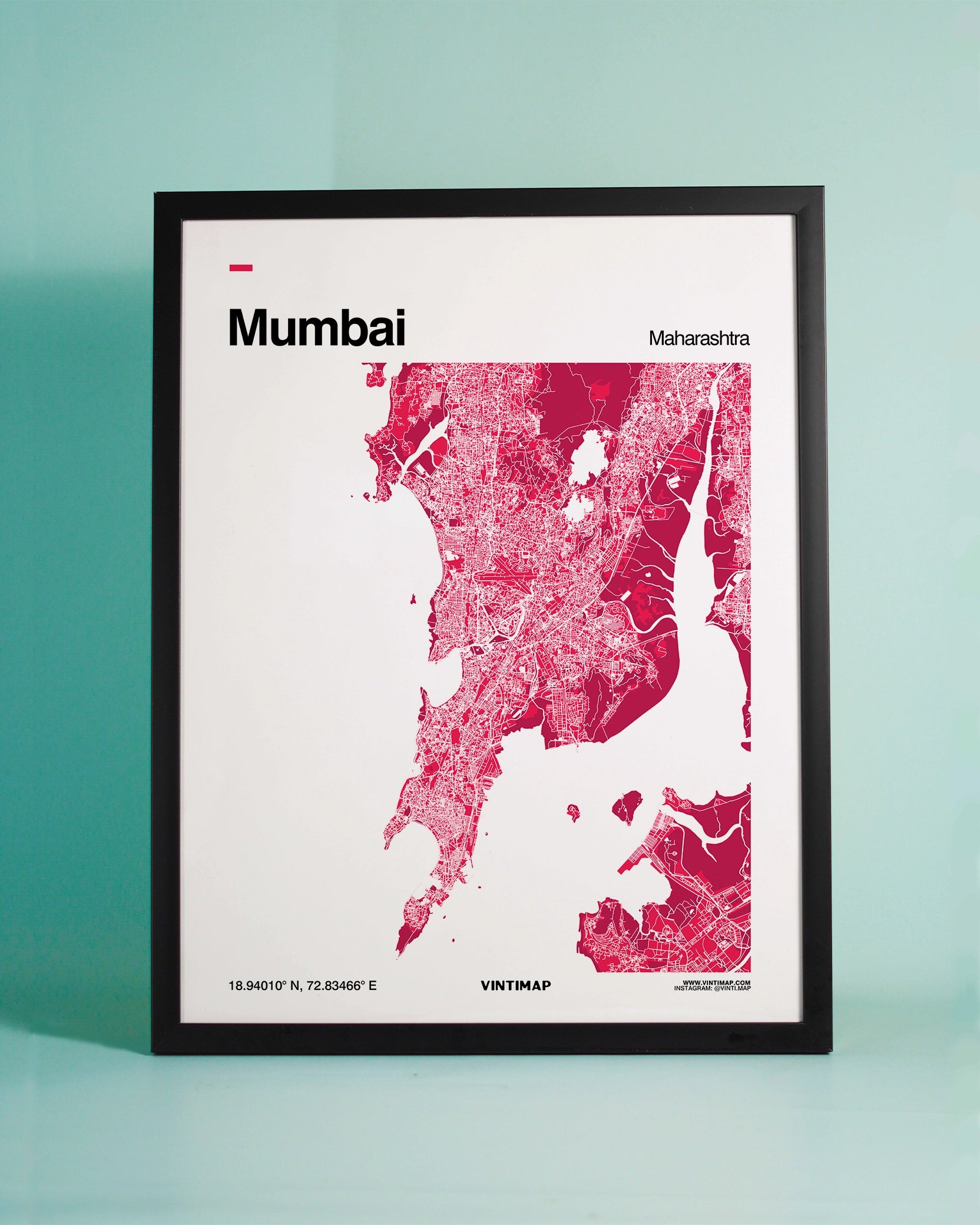 Minimalist Mumbai map
