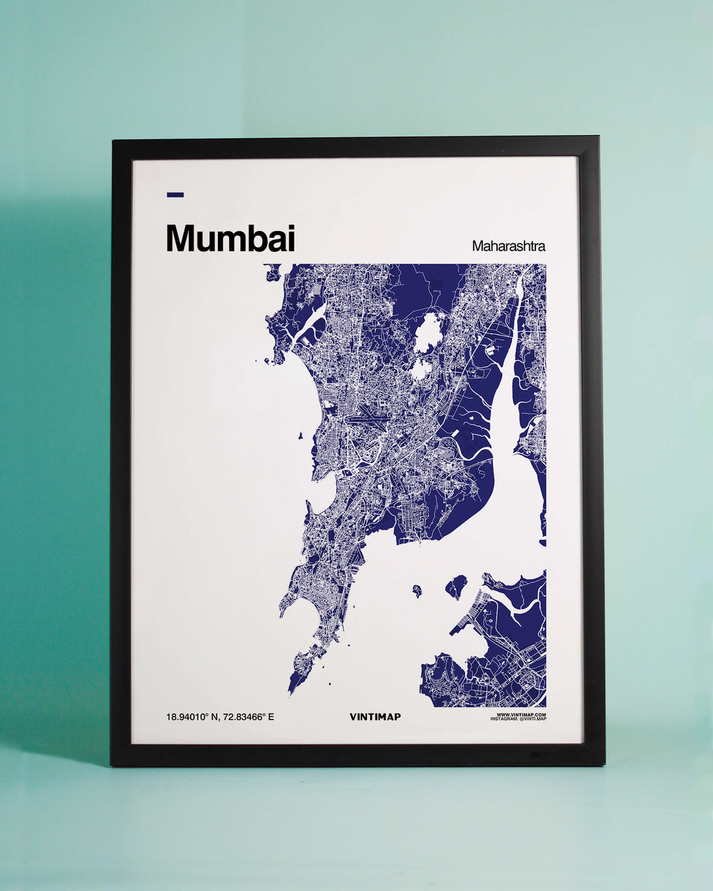 Minimalist Mumbai map