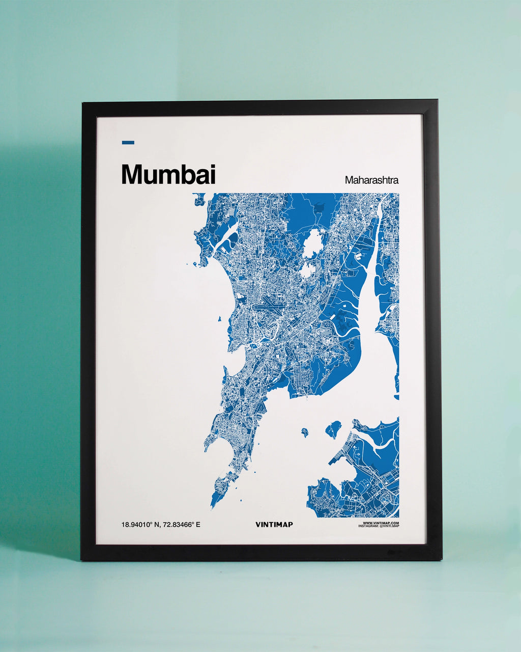 Minimalist Mumbai map