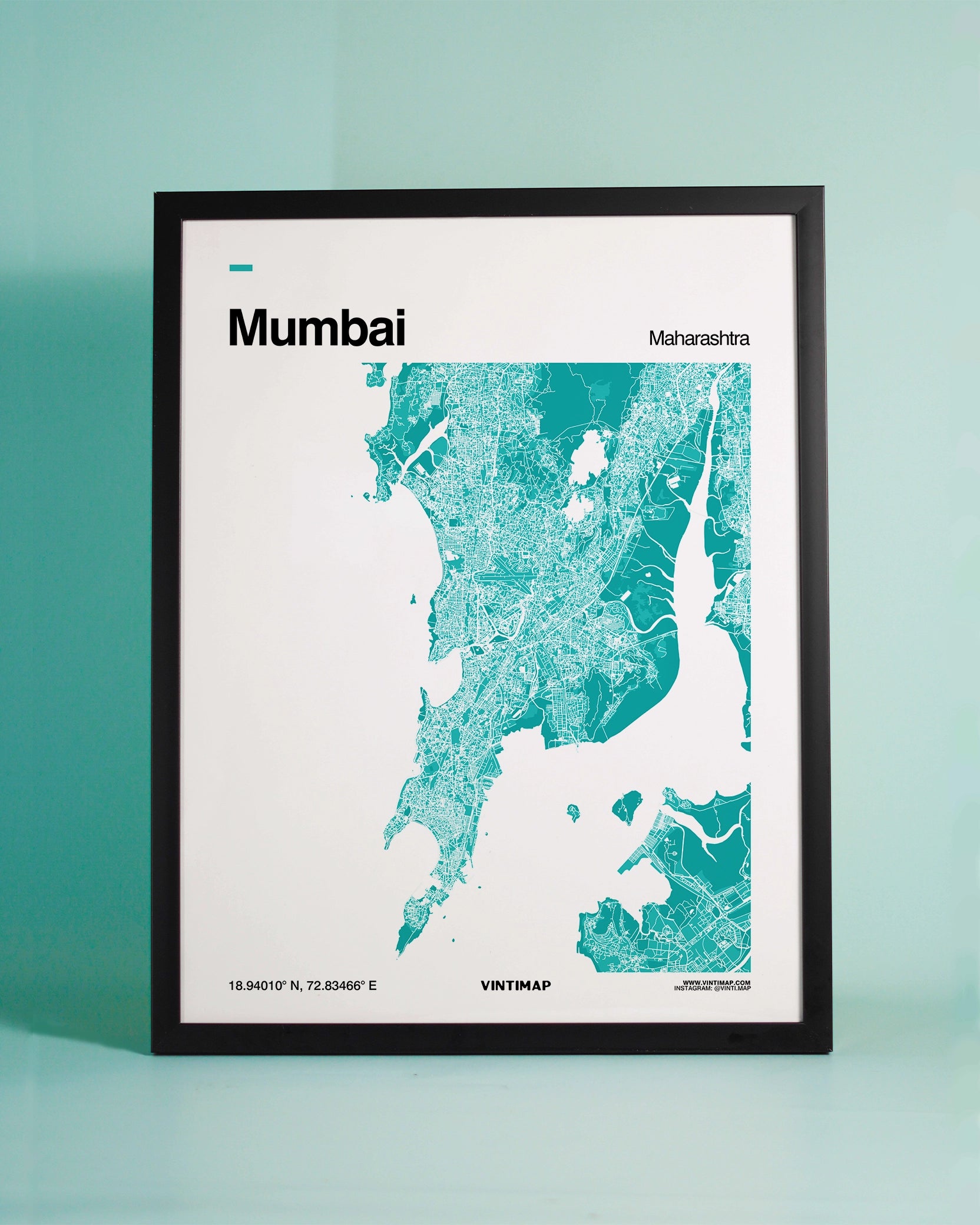 Minimalist Mumbai map
