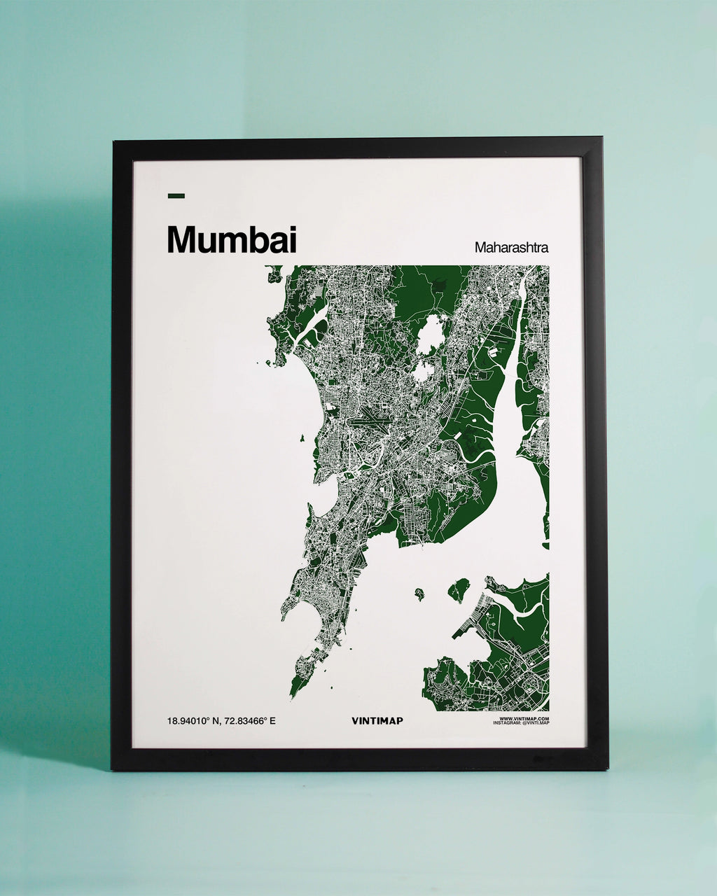 Minimalist Mumbai map