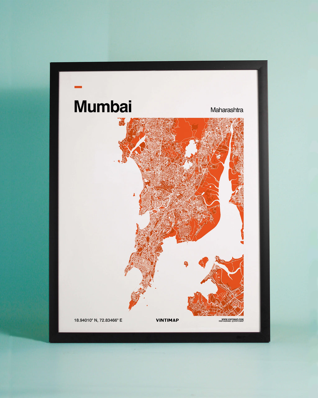 Minimalist Mumbai map