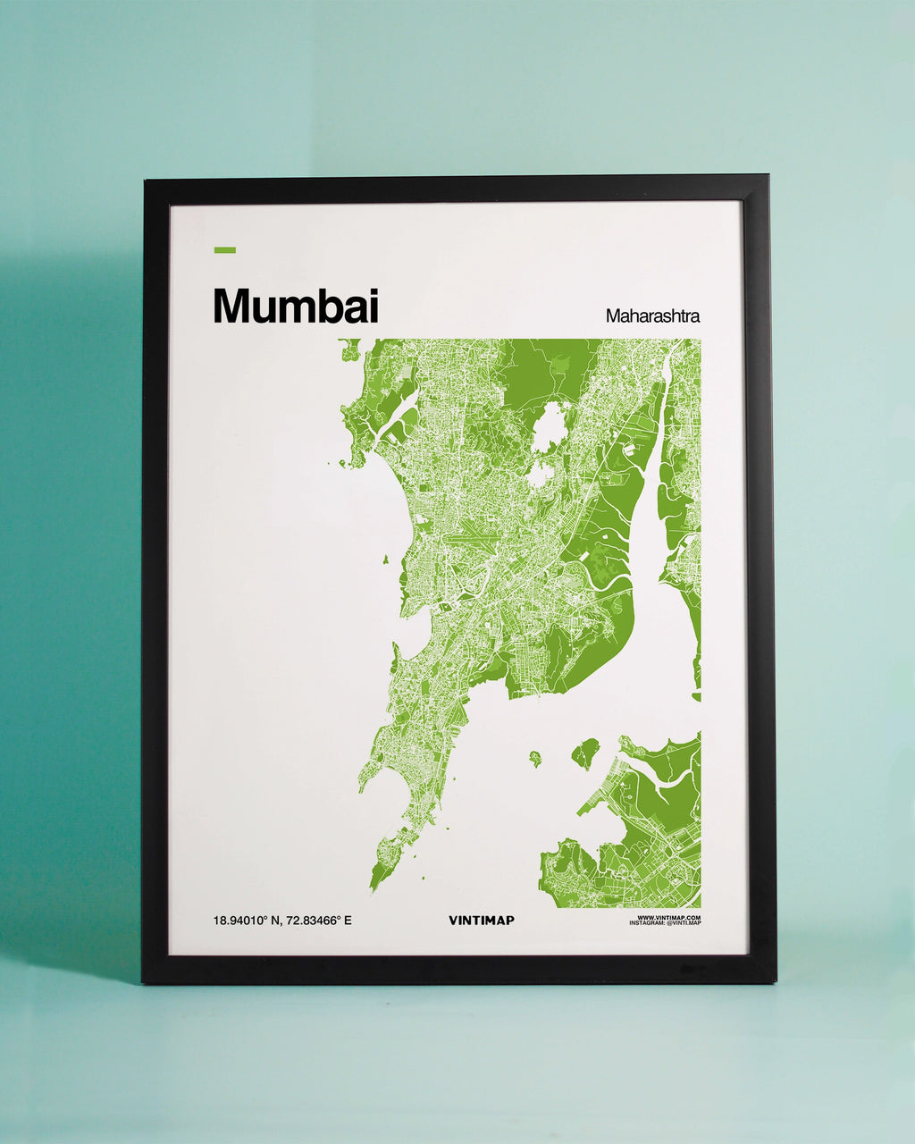 Minimalist Mumbai map